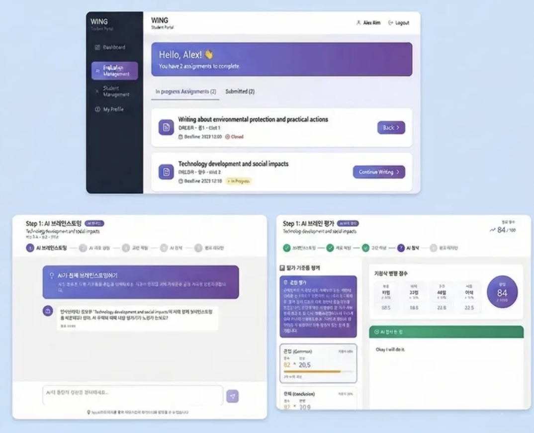 Wing Writing Dashboard